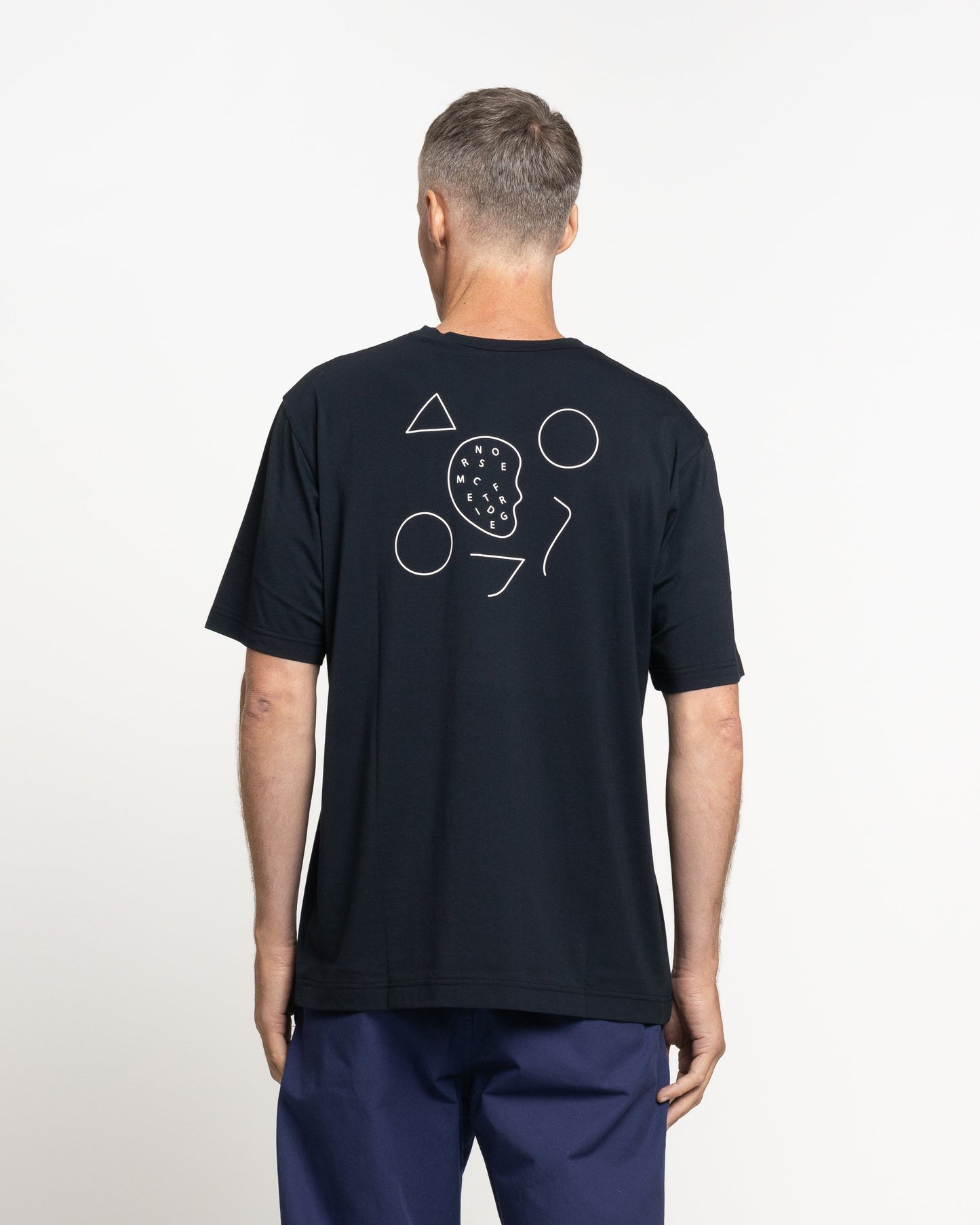 Norse Projects x GM Joakim McTechridge Short Sleeve T-Shirt in Dark Navy