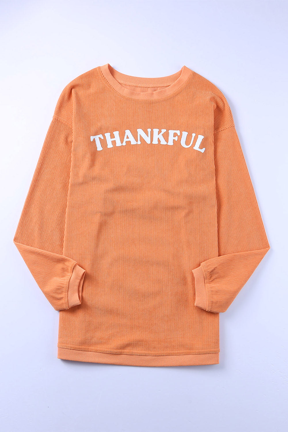 THANKFUL Graphic Ribbed Sweatshirt