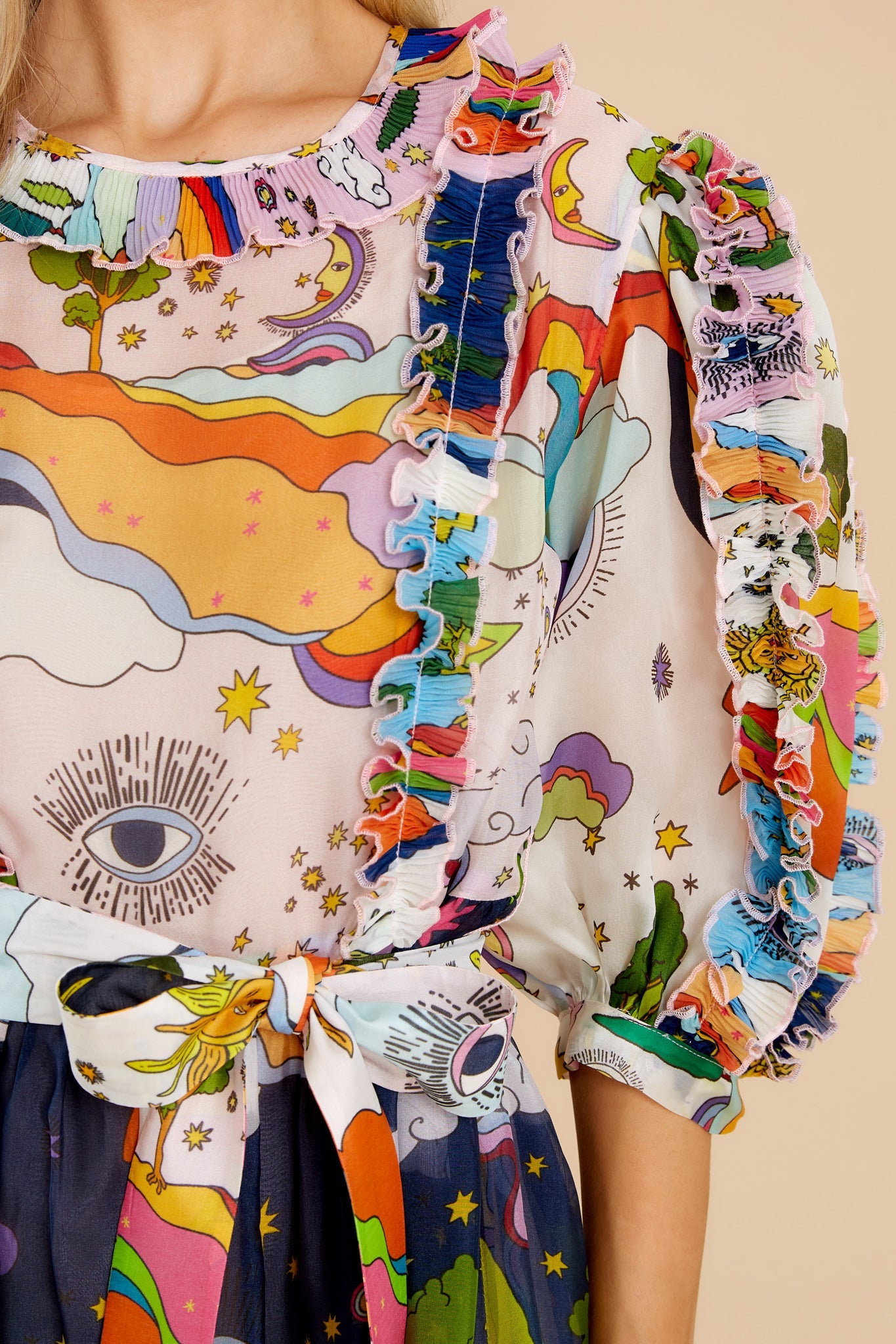 Galaxy White Multi Dress
