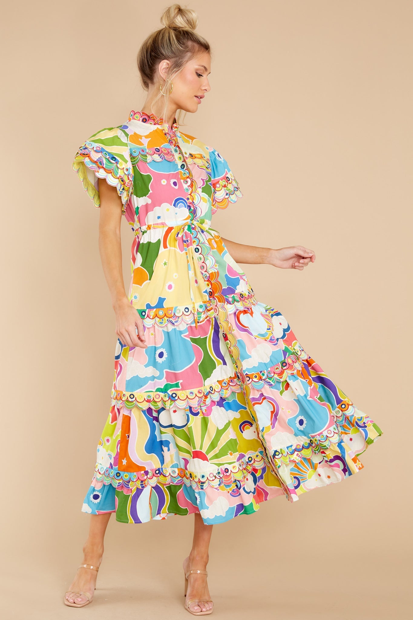 Cordelia Orange Multi Dress