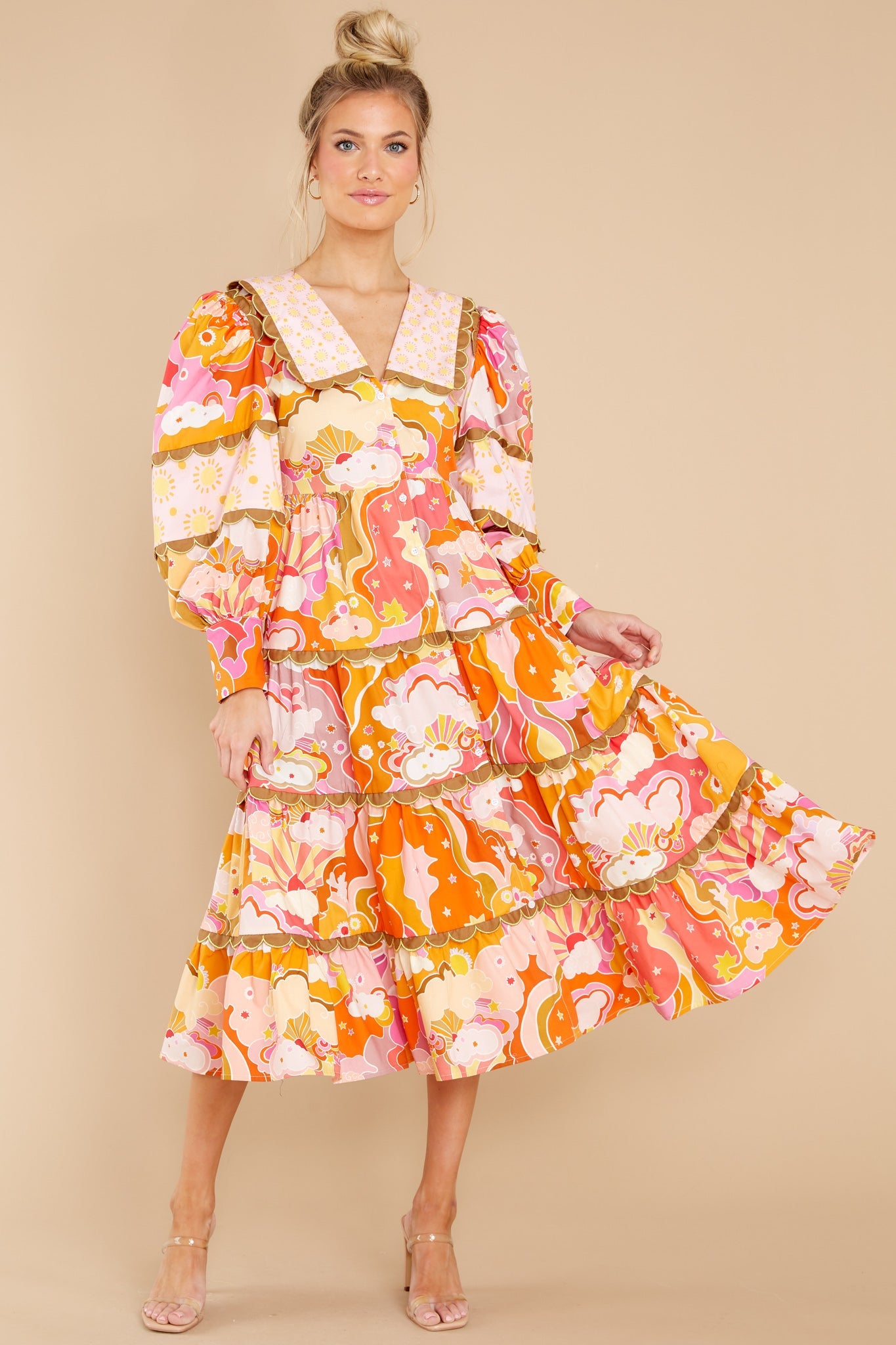 Rosalinda Orange Multi Dress