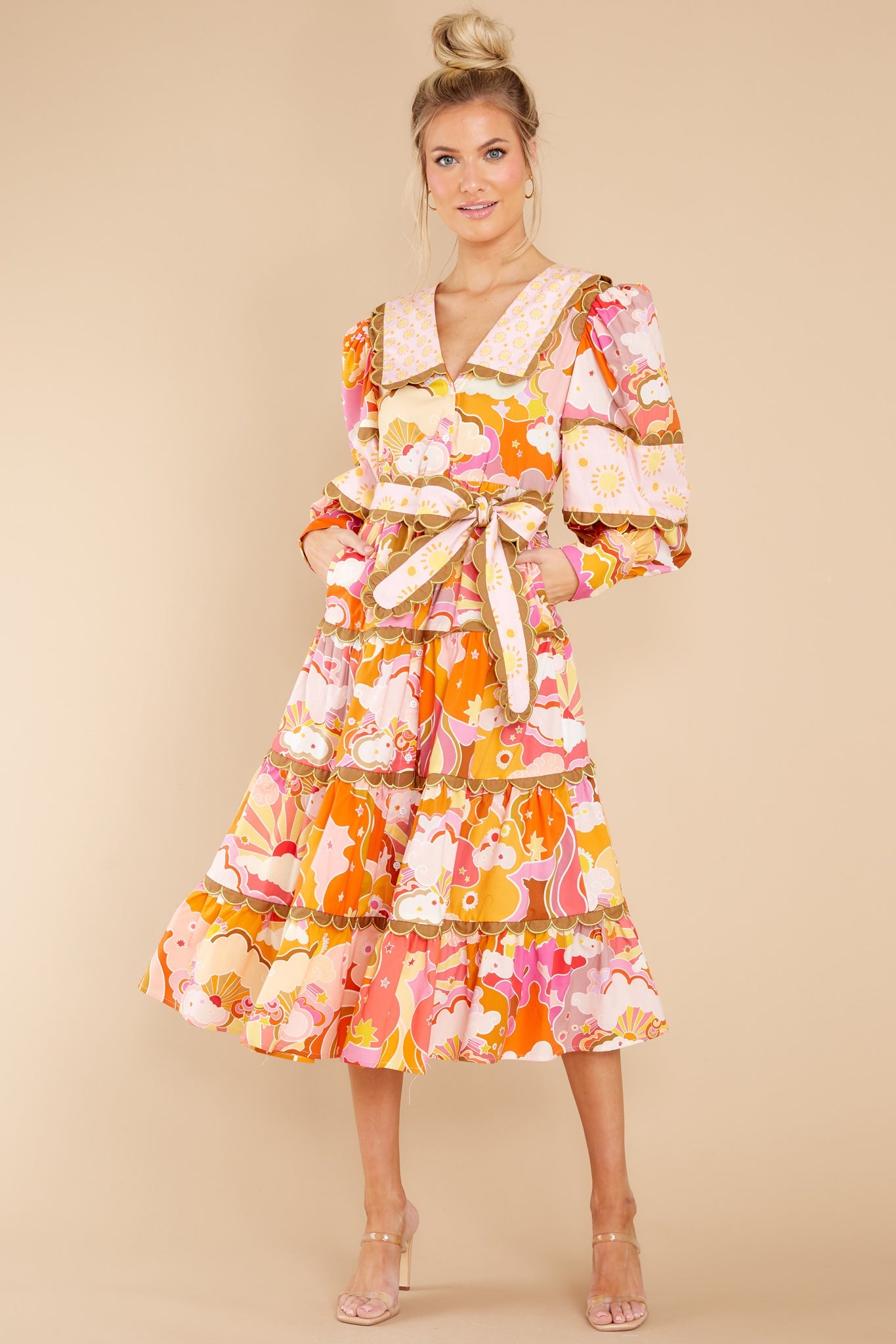 Rosalinda Orange Multi Dress