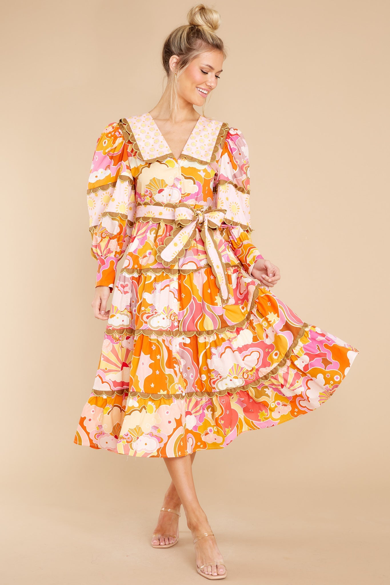 Rosalinda Orange Multi Dress