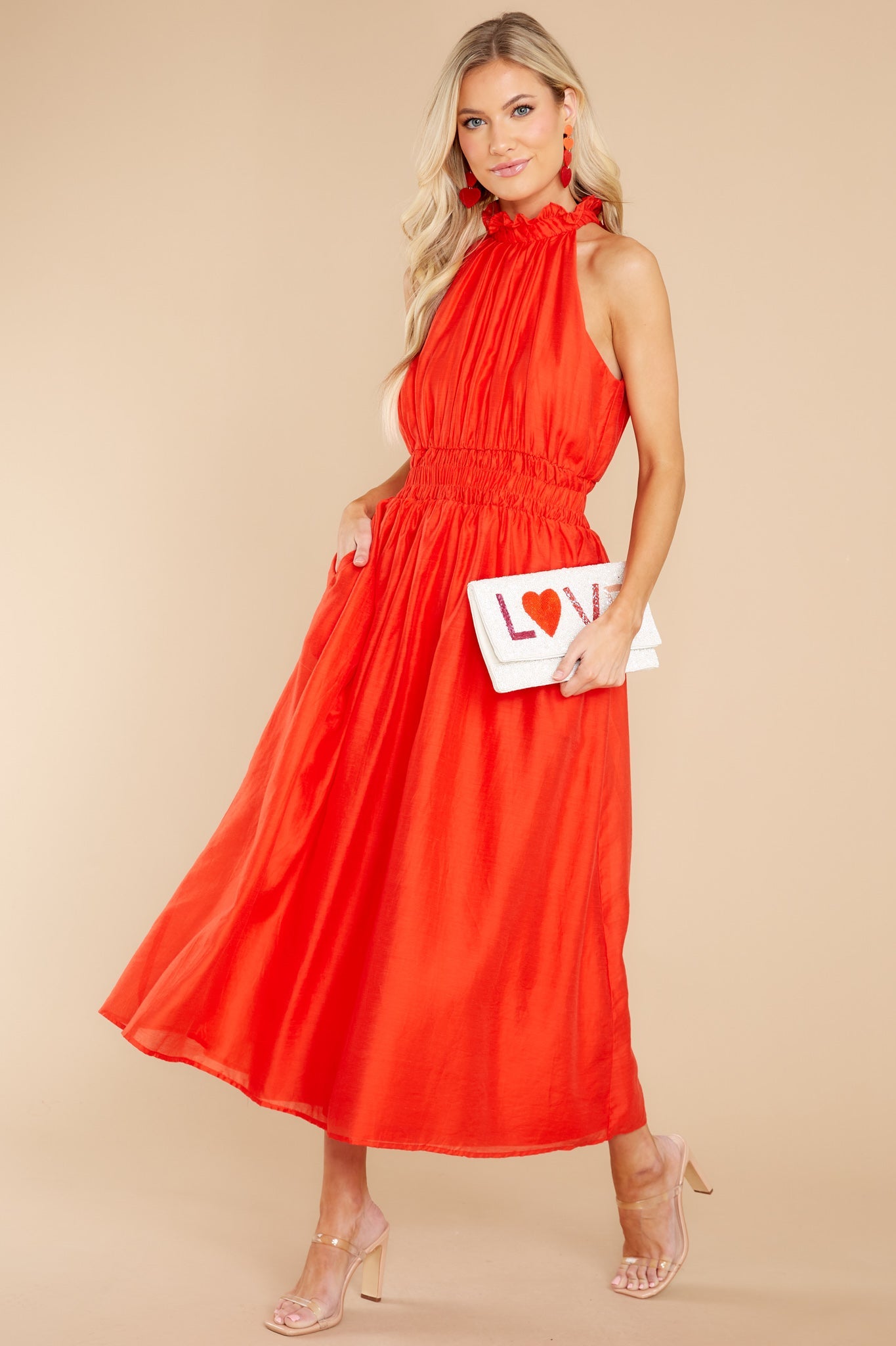 It's Destiny Red Maxi Dress
