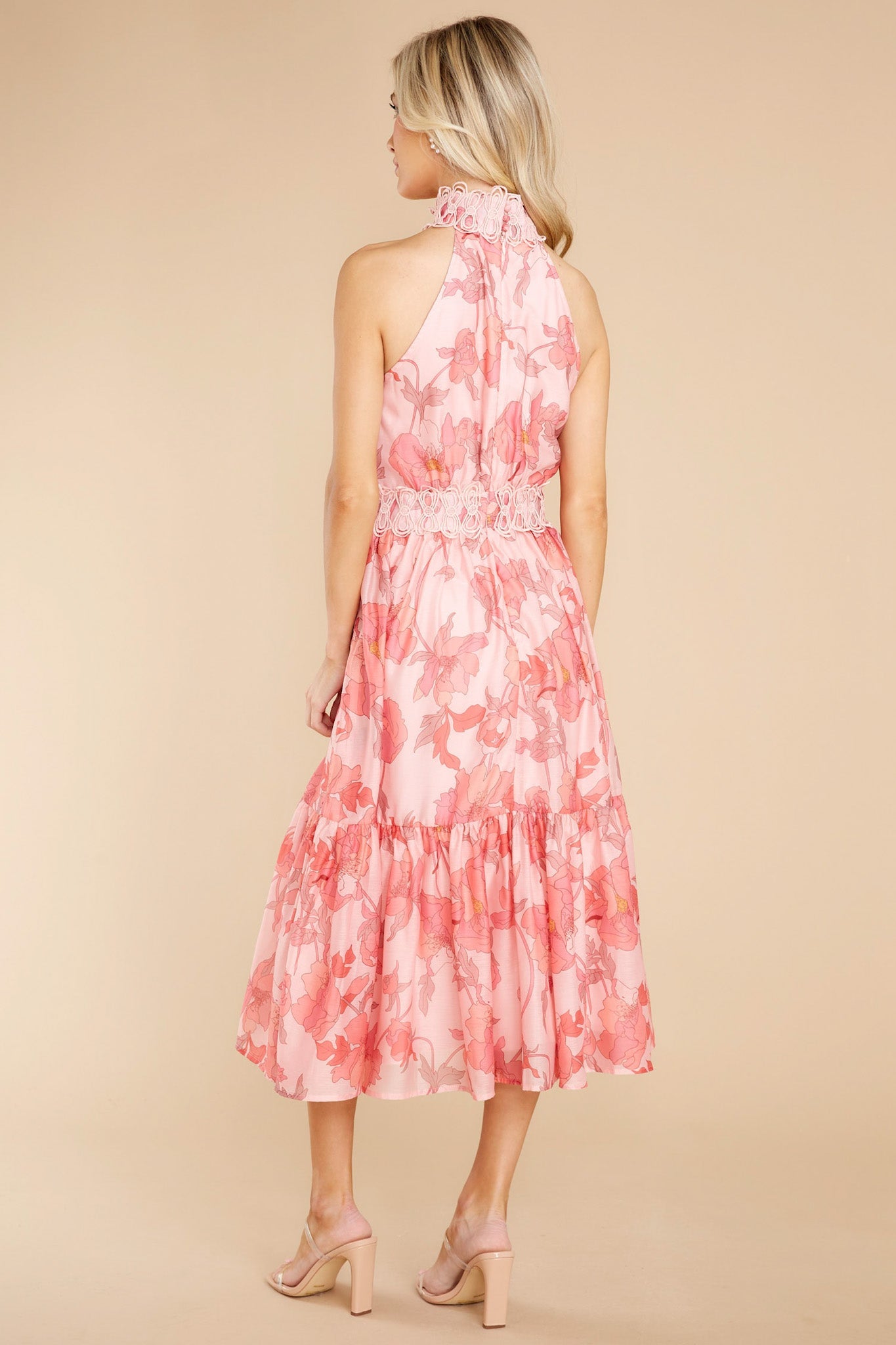 Dance With Me Pink Floral Print Dress