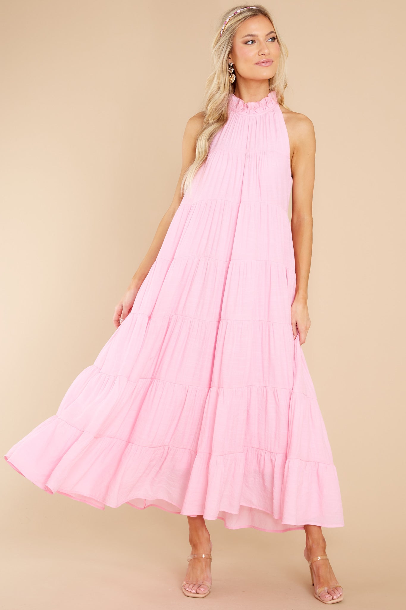 Take Me Dancing Pink Maxi Dress