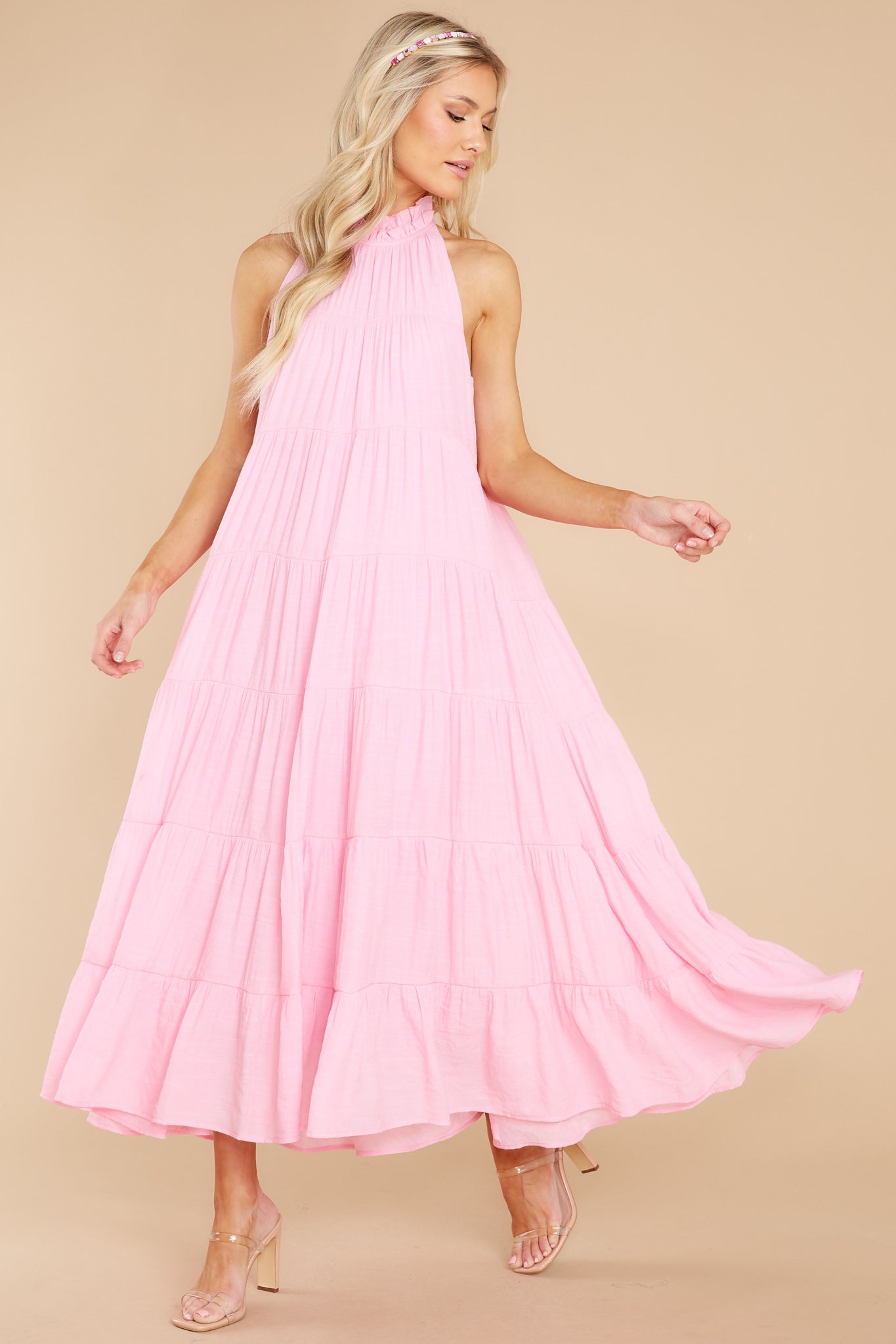 Take Me Dancing Pink Maxi Dress