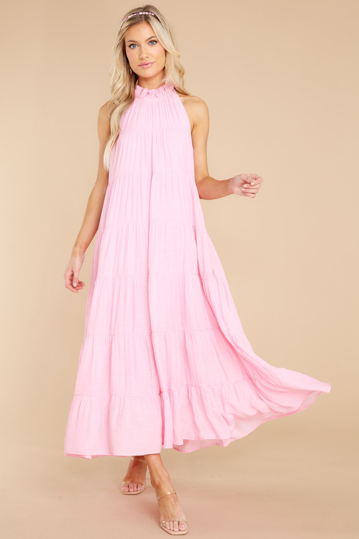 Take Me Dancing Pink Maxi Dress