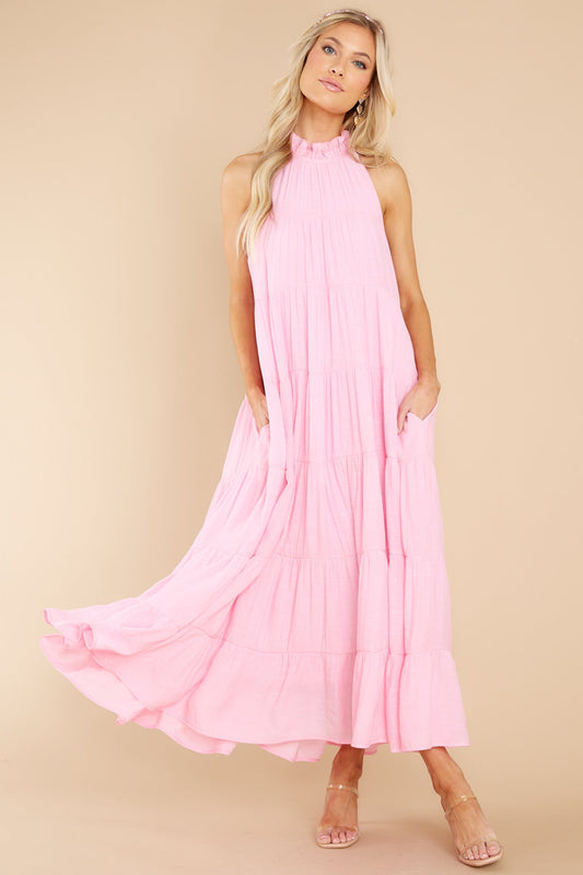 Take Me Dancing Pink Maxi Dress