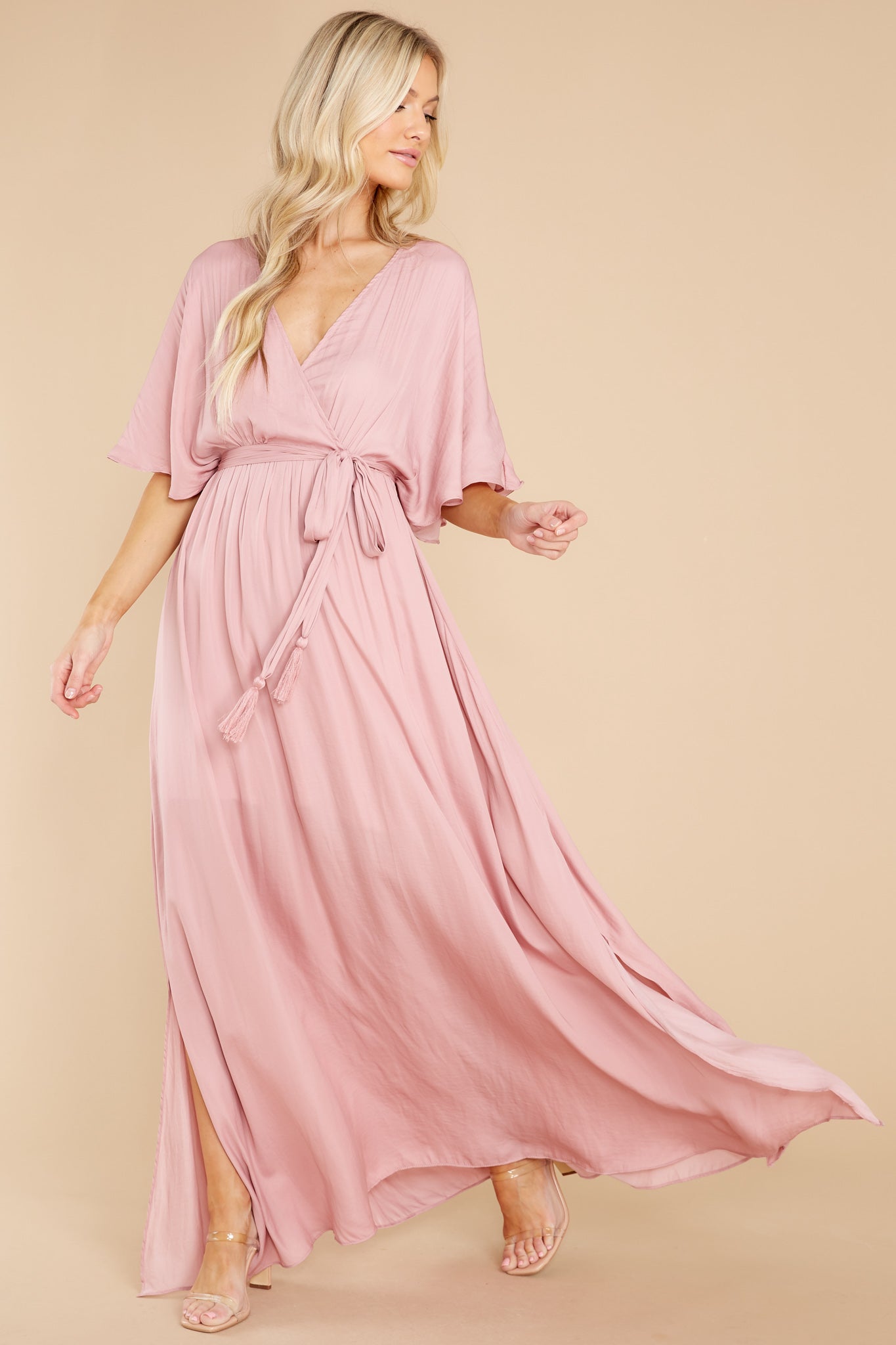 Cross My Heart Dusty Rose Maxi Dress