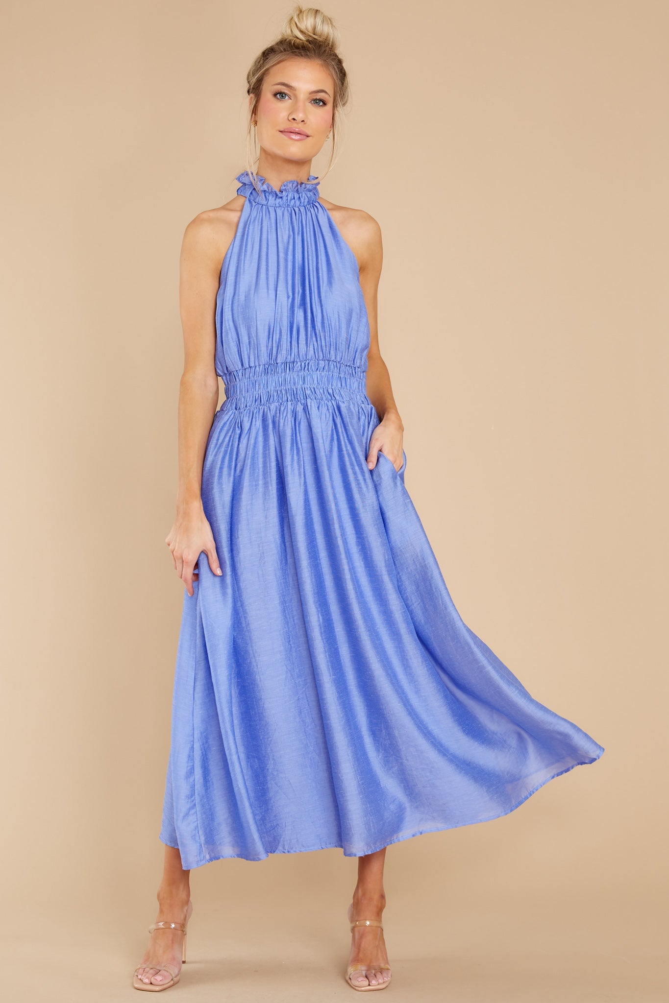 It's Destiny Cornflower Blue Maxi Dress