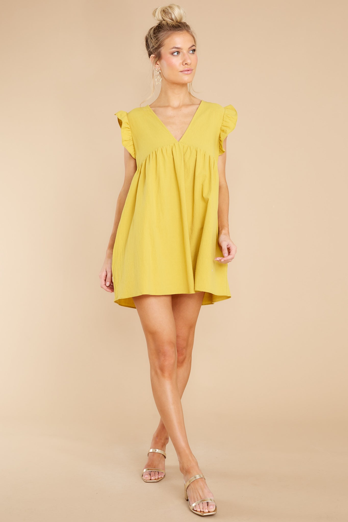 Call Me Angel Yellow Romper Dress