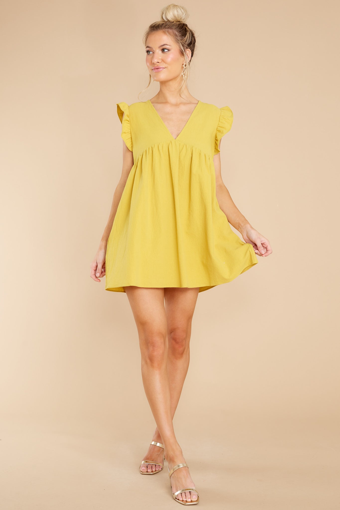 Call Me Angel Yellow Romper Dress
