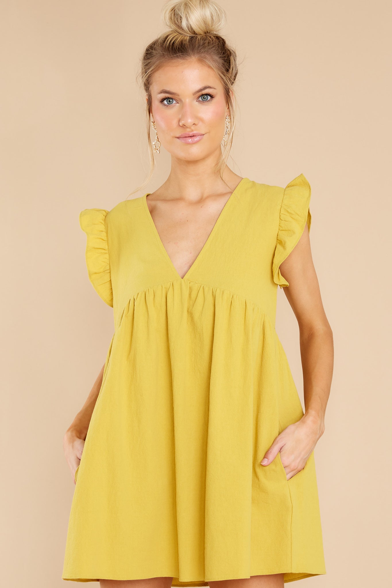 Call Me Angel Yellow Romper Dress