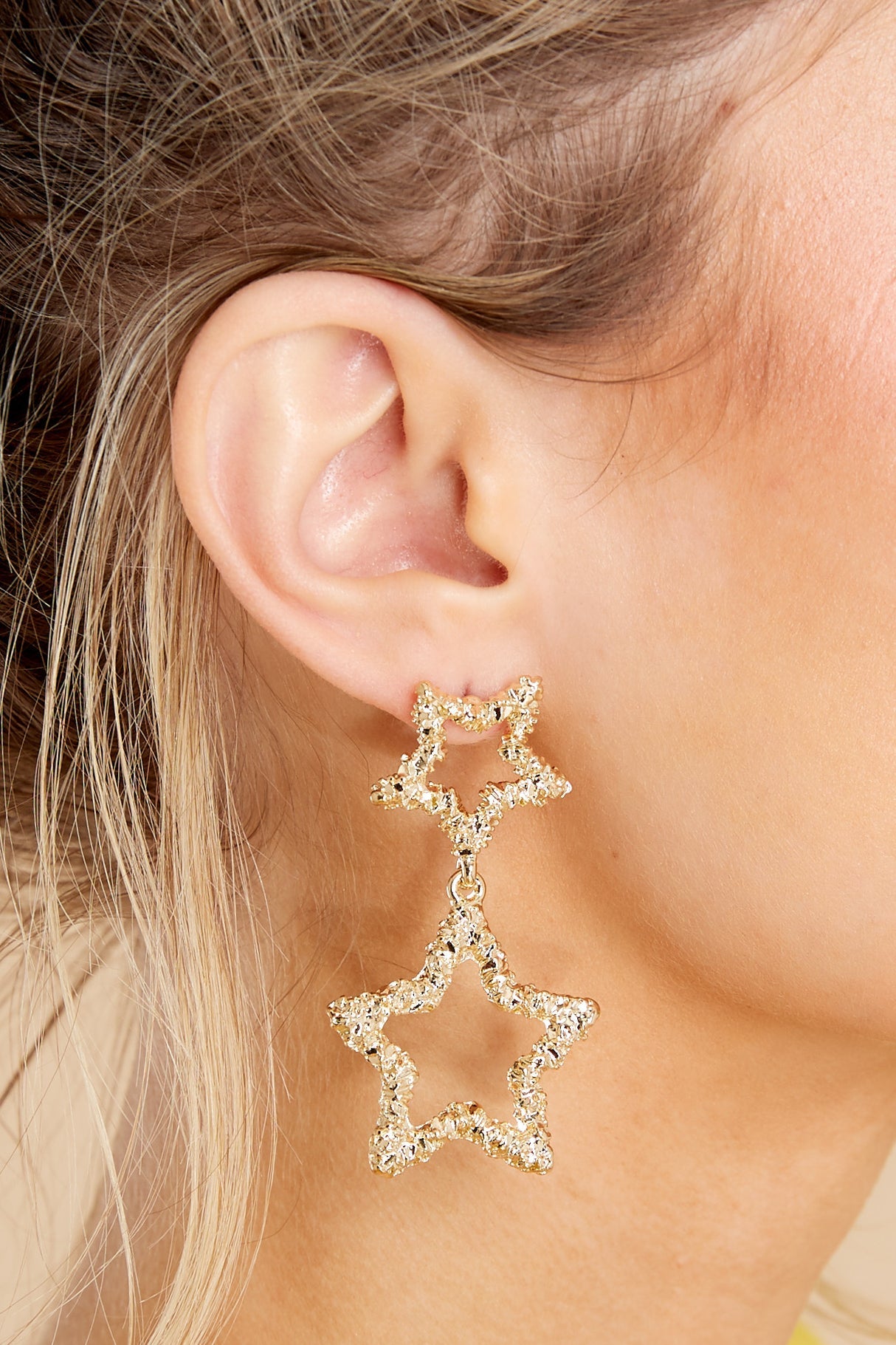 Only Star Gold Earrings