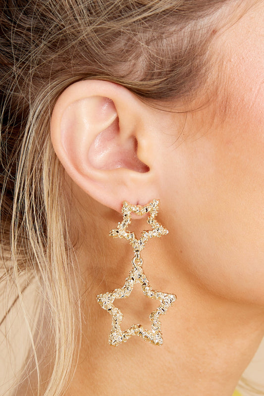 Only Star Gold Earrings
