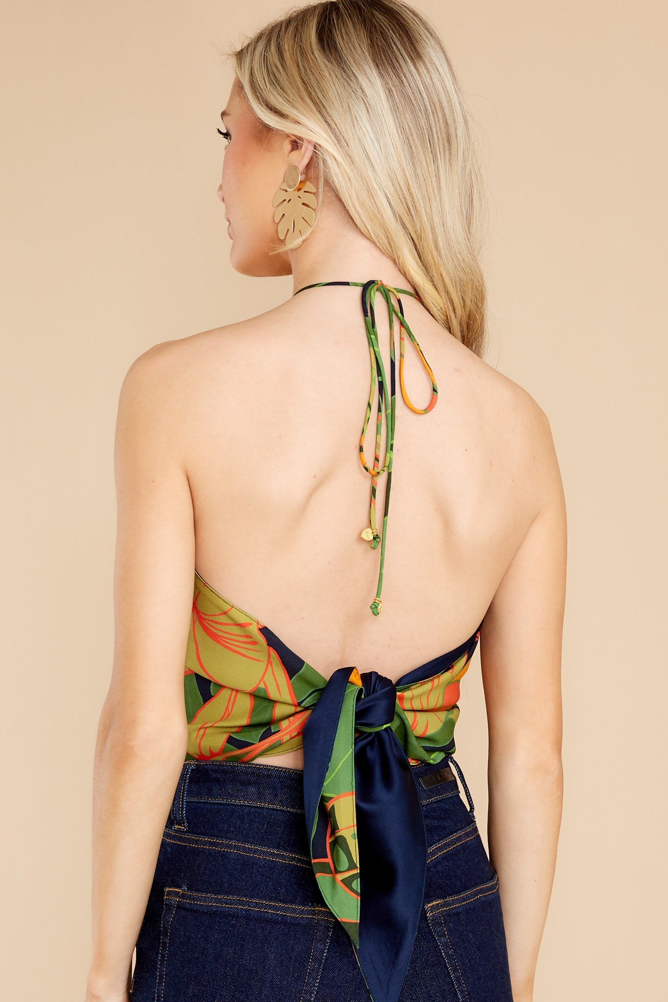 Navy Tulum Halter Top