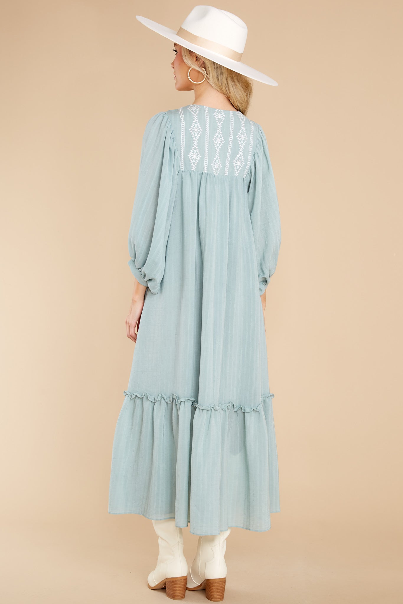 Beautiful Belle Sage Midi Dress