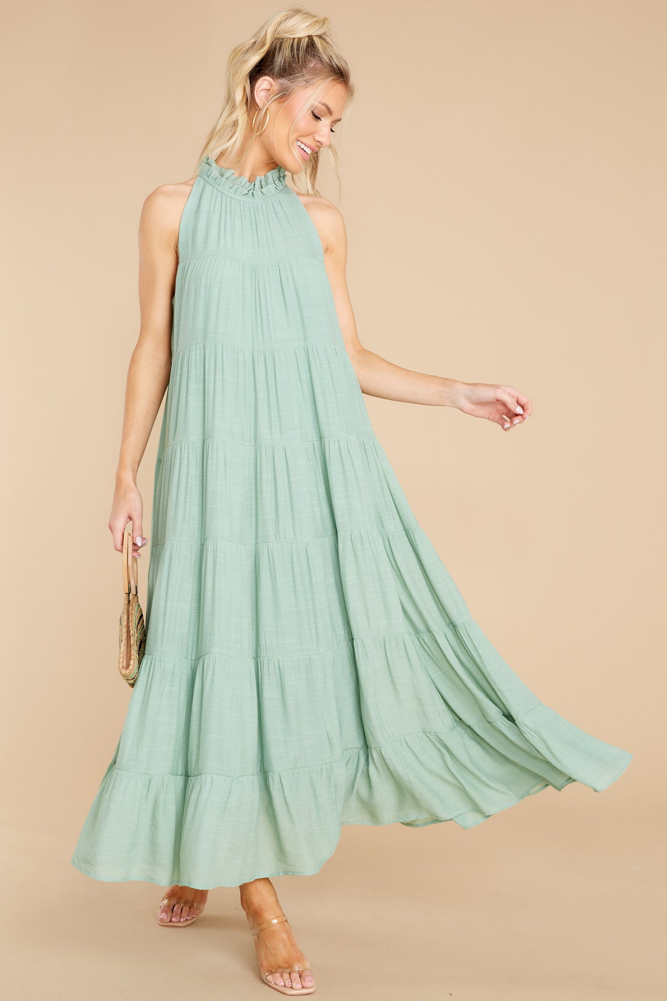 Take Me Dancing Sage Maxi Dress