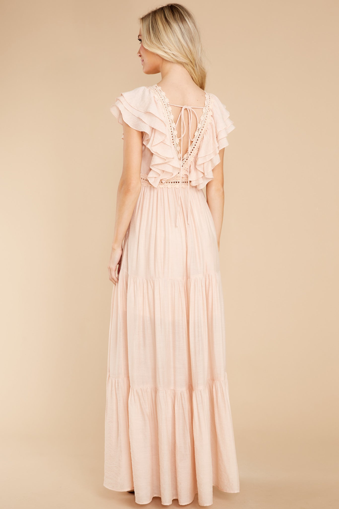 You Make It Better Light Blush Maxi Dress