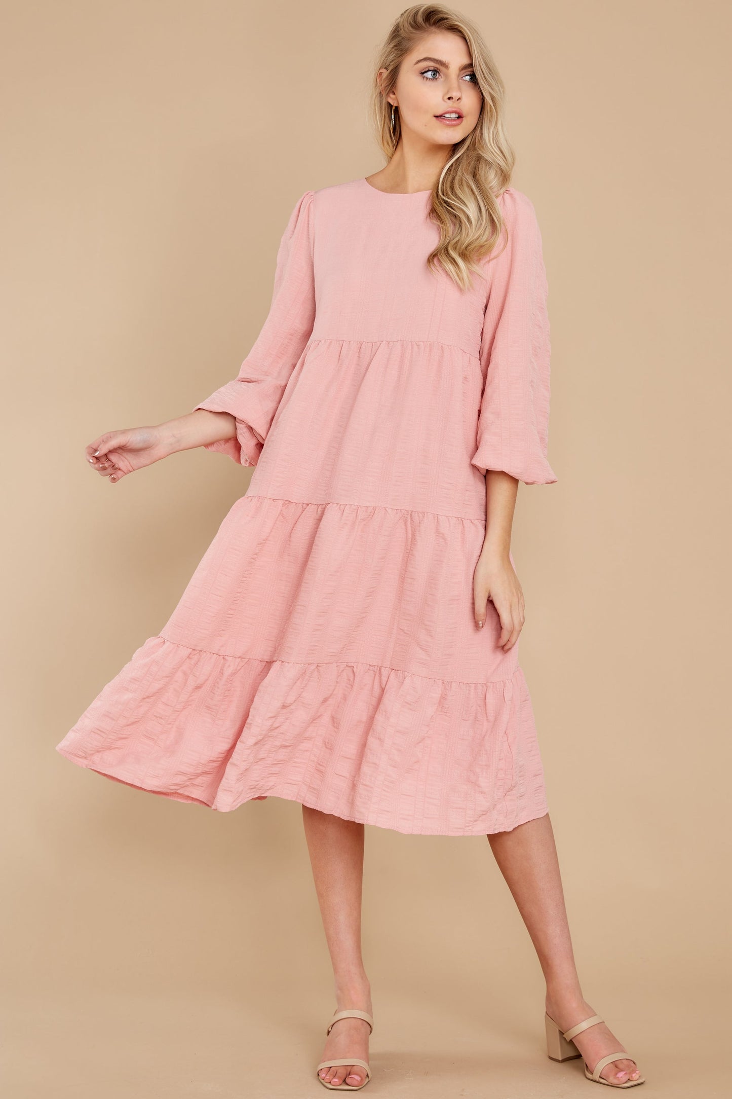 Just Admit It Rose Pink Midi Dress