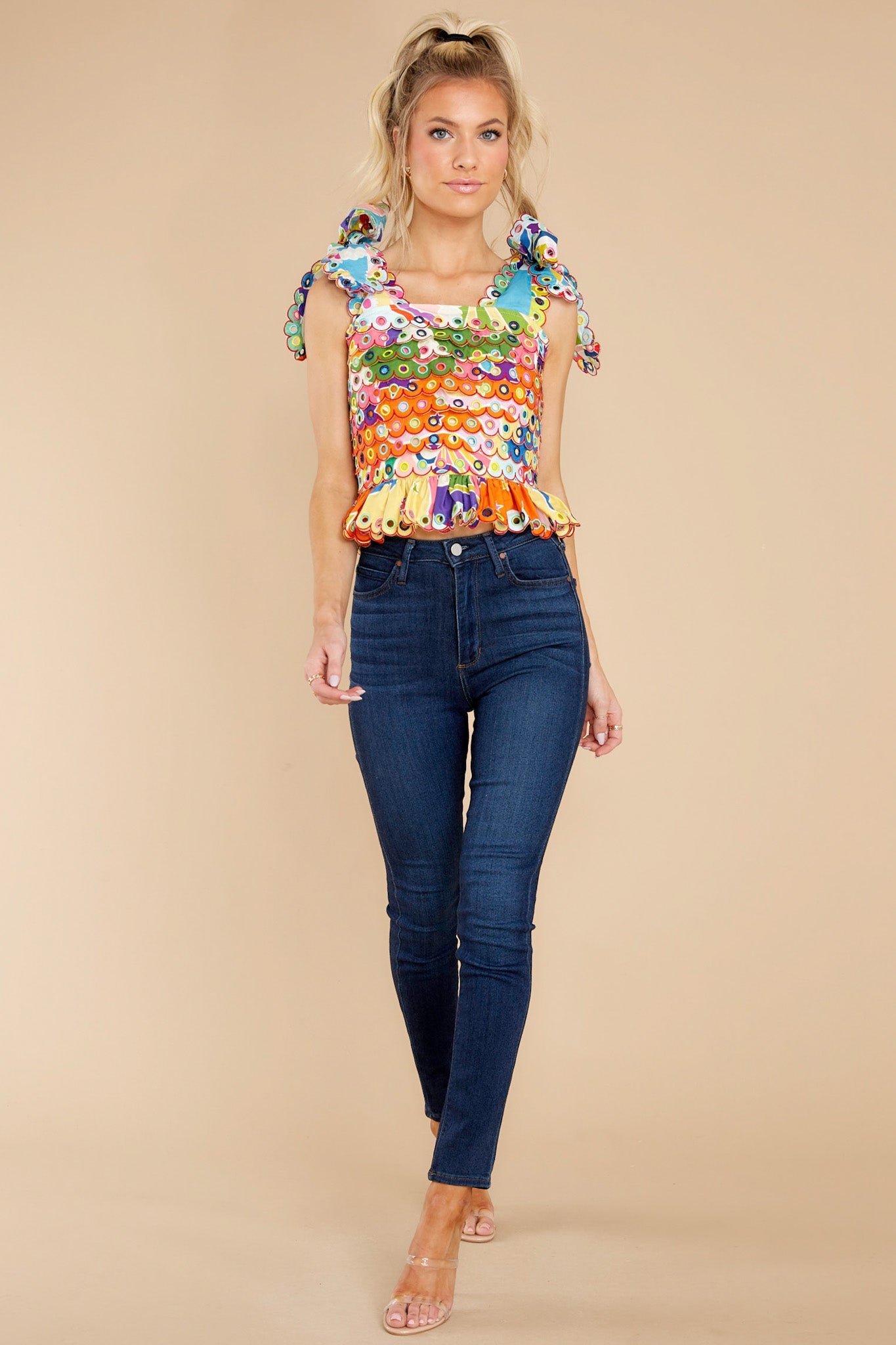 Maia Orange Multi Top