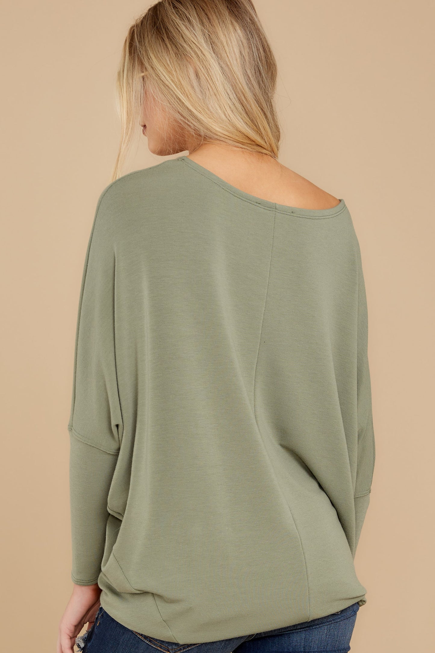 Take The Long Road Olive Green Top