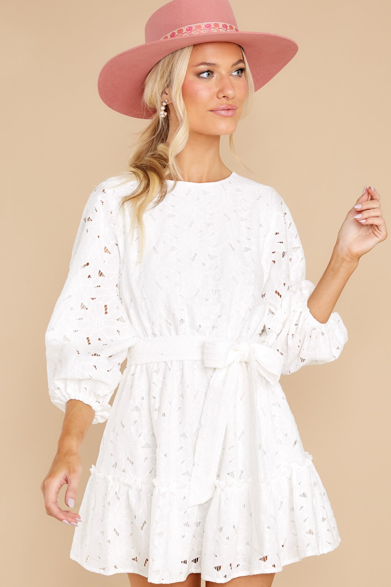 A Moment Of Grace White Lace Dress