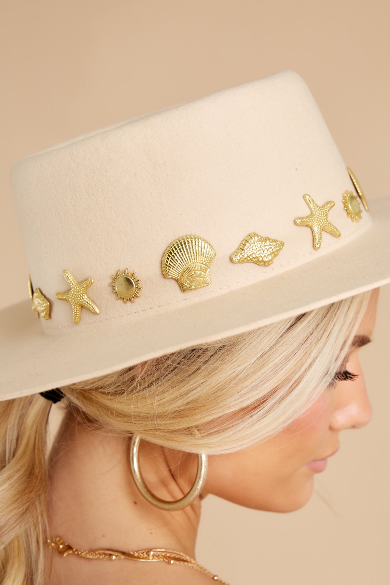 Seaside Boater Ivory Hat