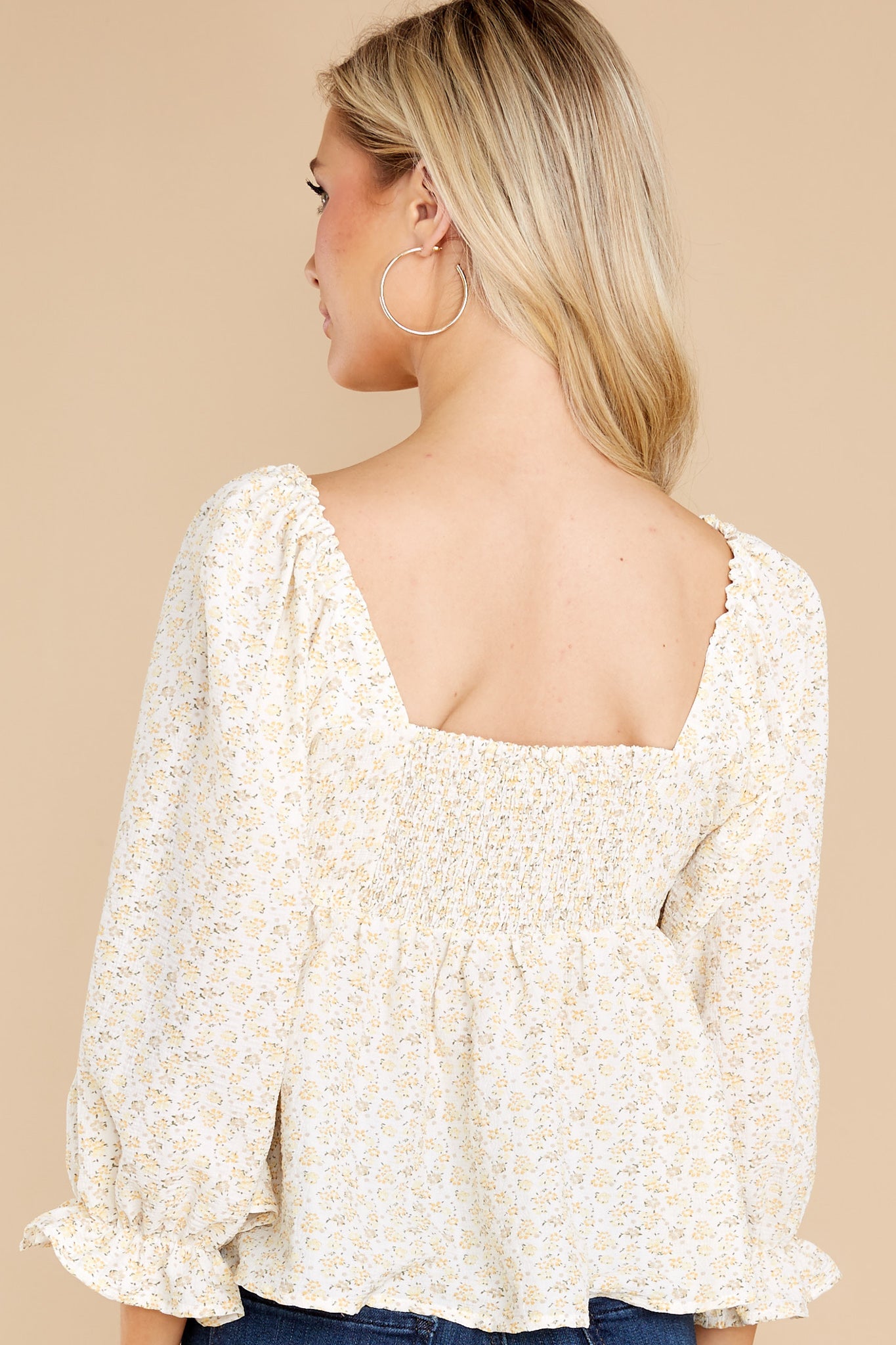 Summer Shade Yellow Floral Print Top