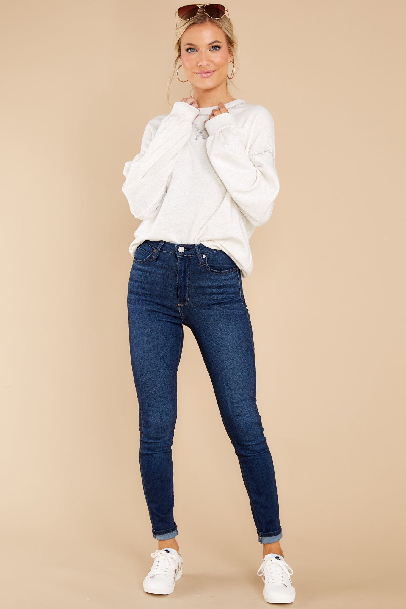 Longing To Lounge Oatmeal Sweatshirt