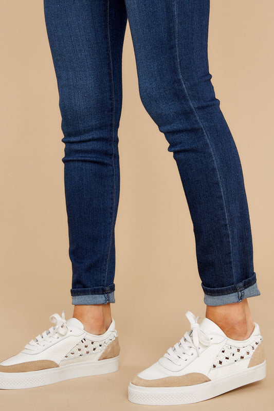 Belinda White Woven Leather Sneaker