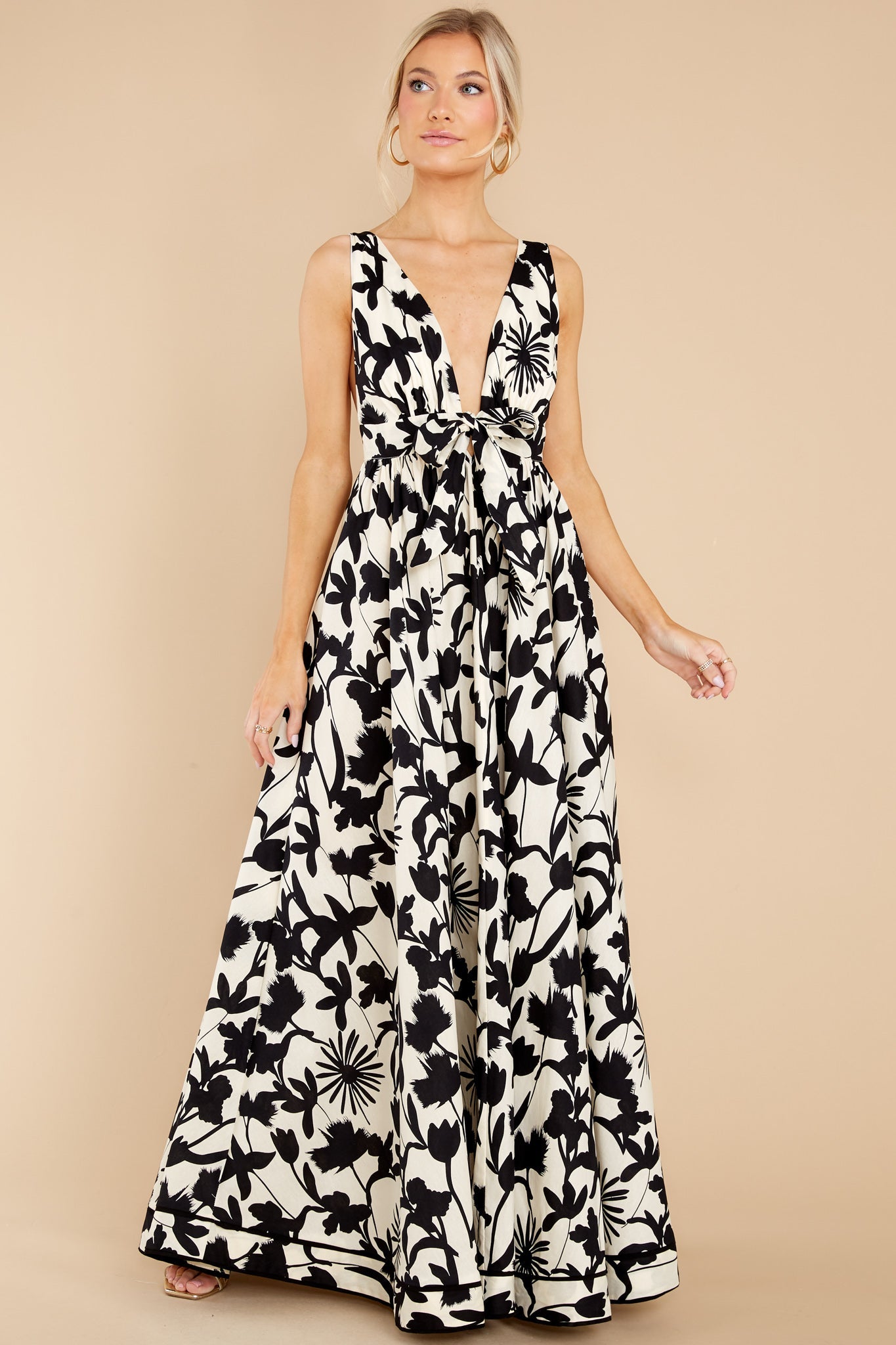 Subtly Sweet Black Multi Print Maxi Dress