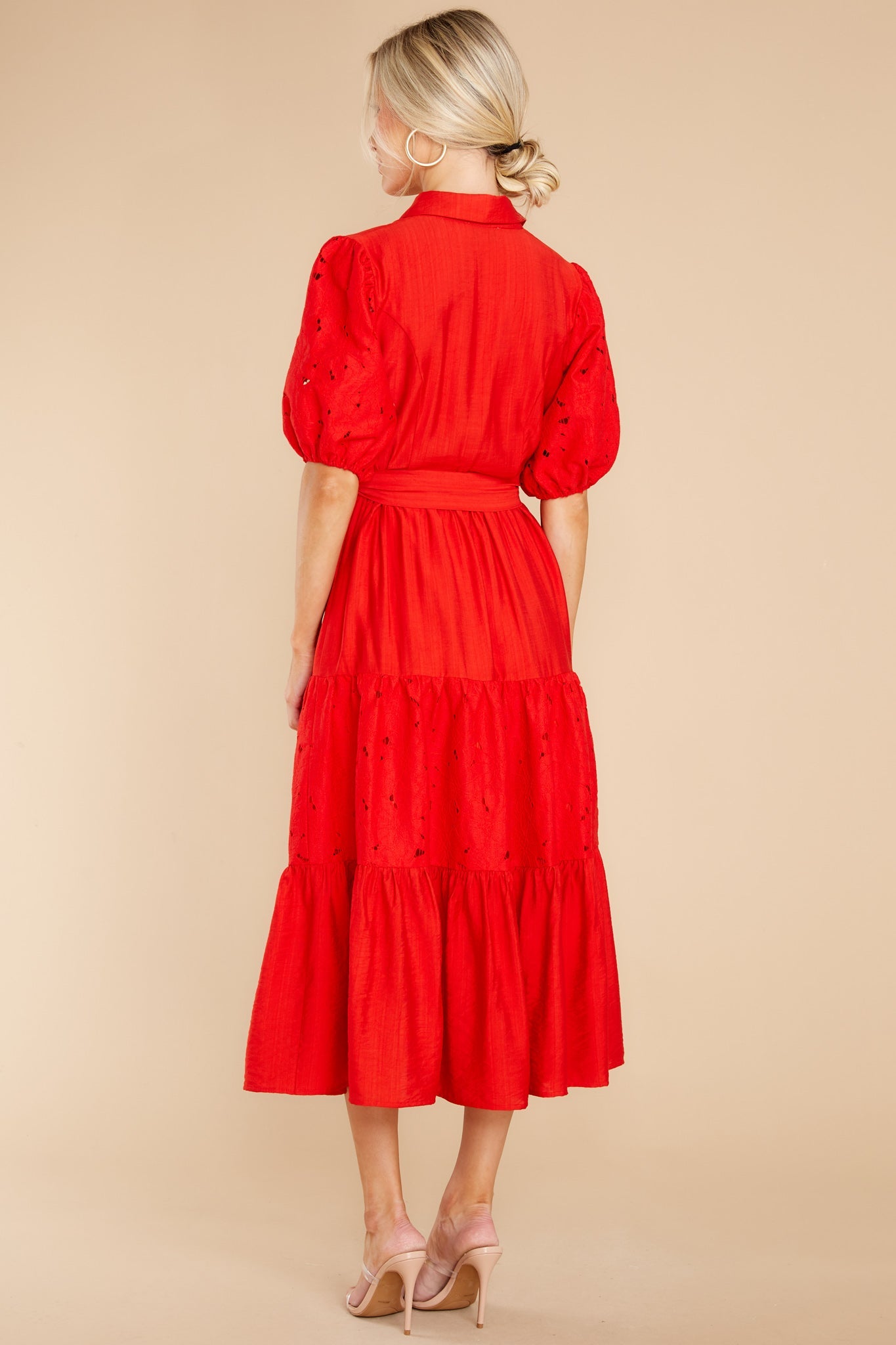 Win Their Hearts Red Midi Dress