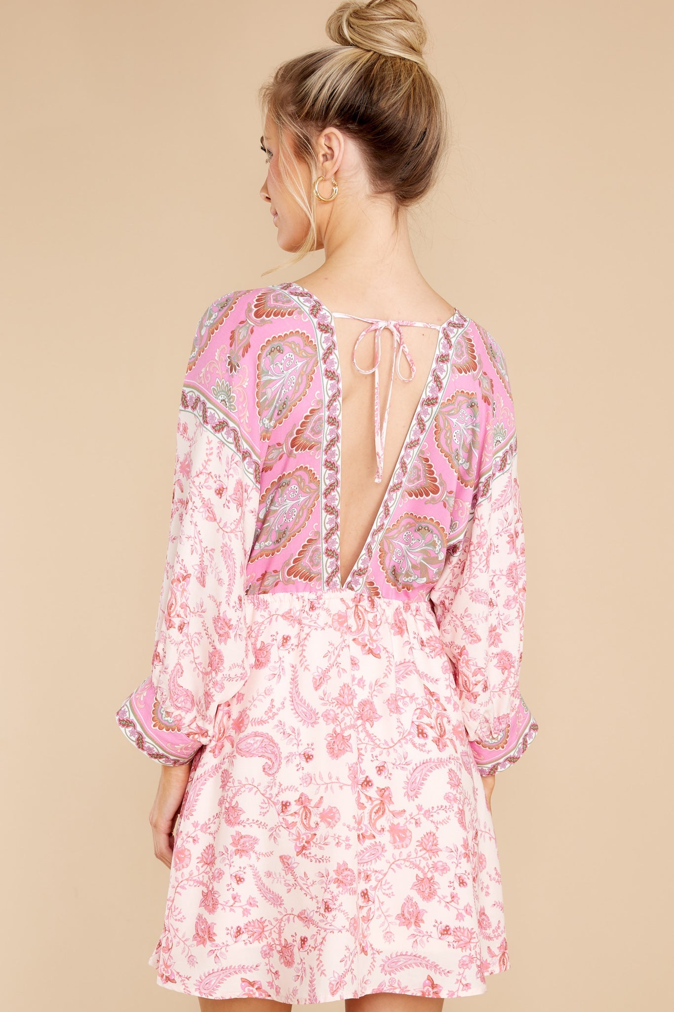 My Heart's Calling Pink Multi Print Dress