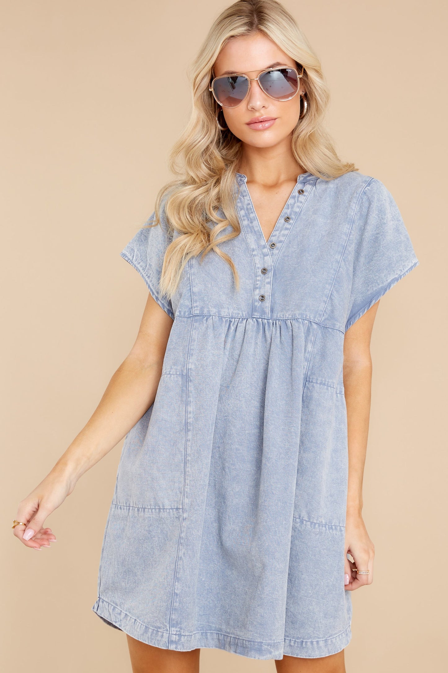 Something To See Denim Blue Dress