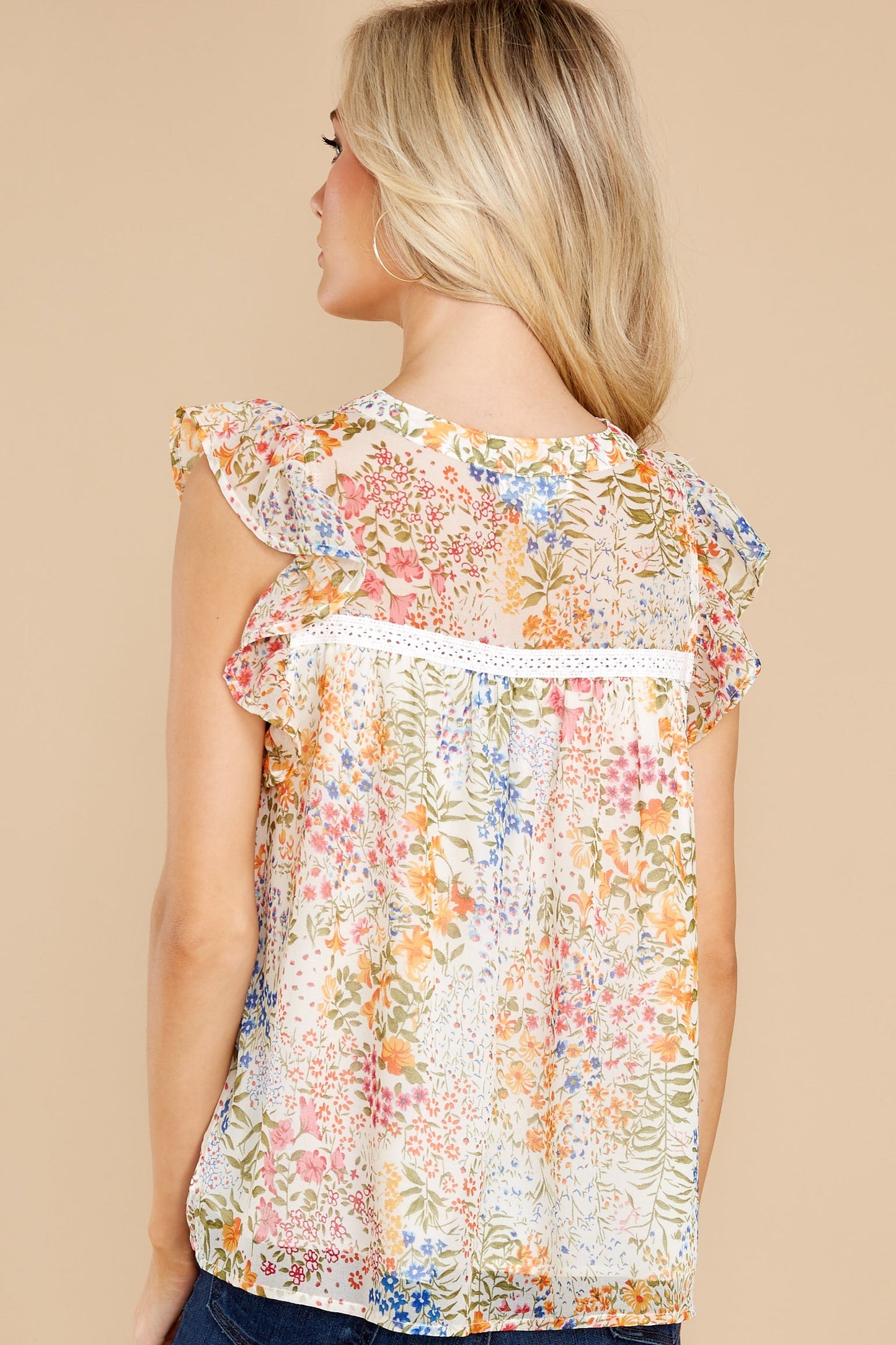Floral Button Down Multi Top