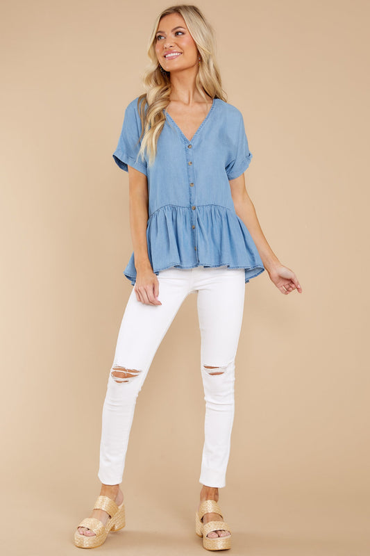 About The Journey Chambray Top