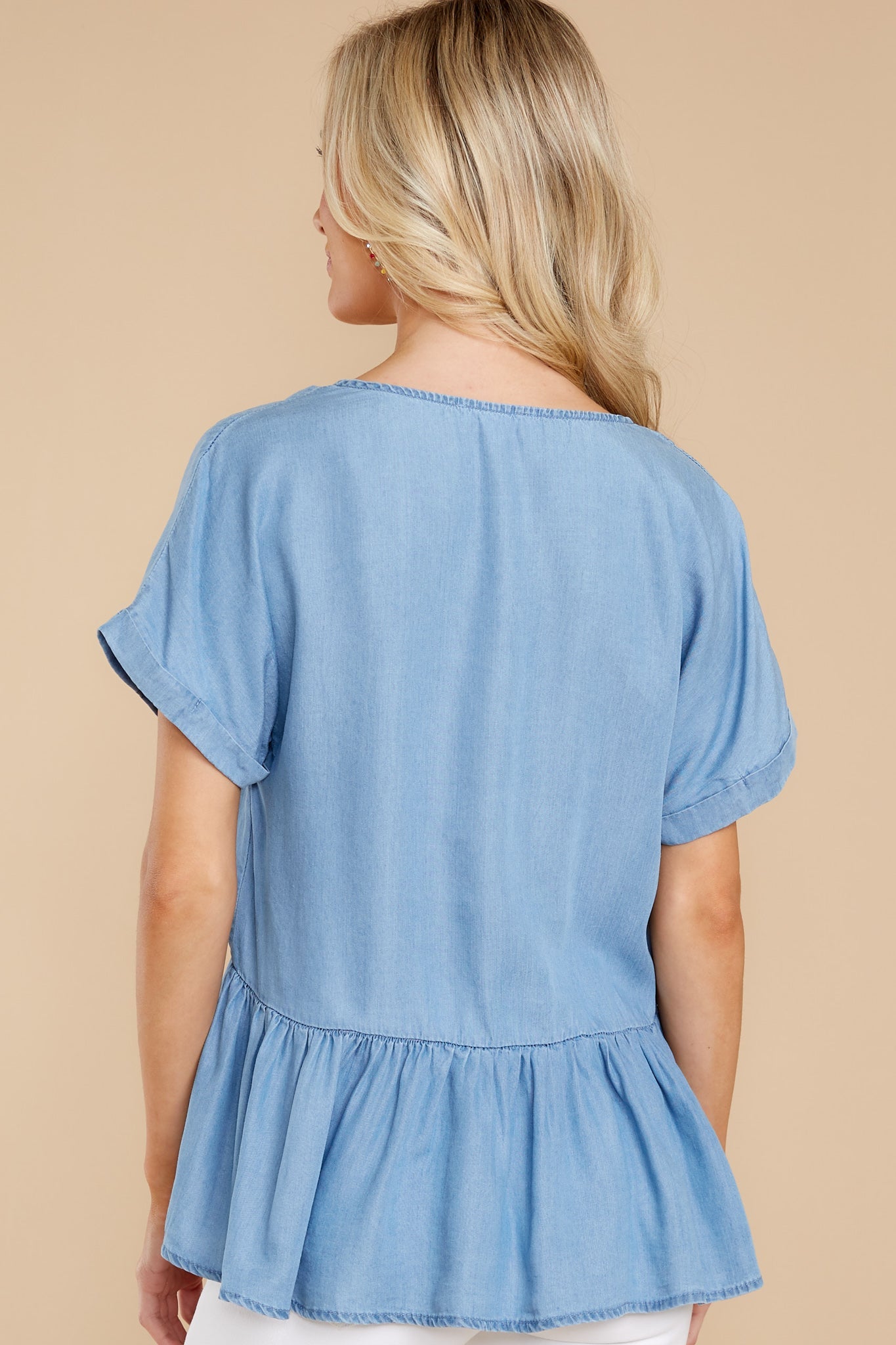 About The Journey Chambray Top