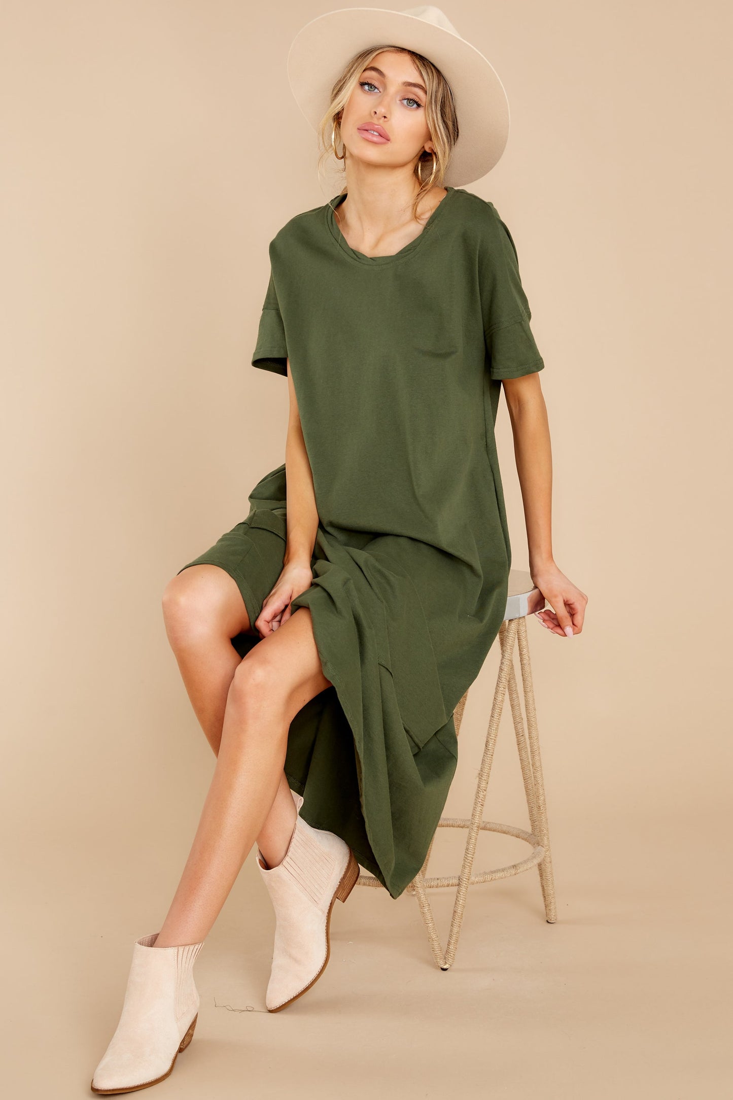 Highway Chaser Olive Green Maxi Dress