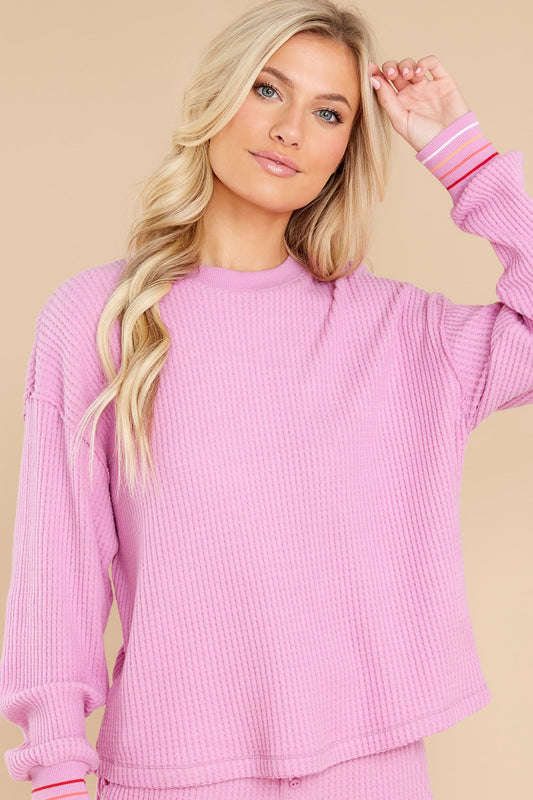 One To One Magenta Long Sleeve Top