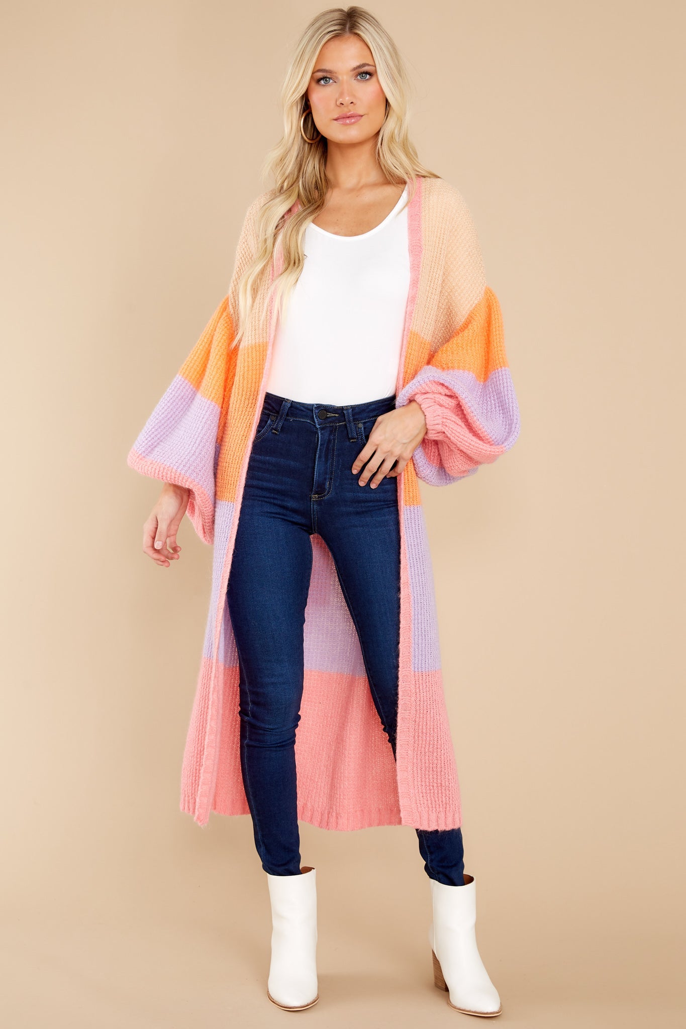 Giuliano Multi Pastel Long Vest