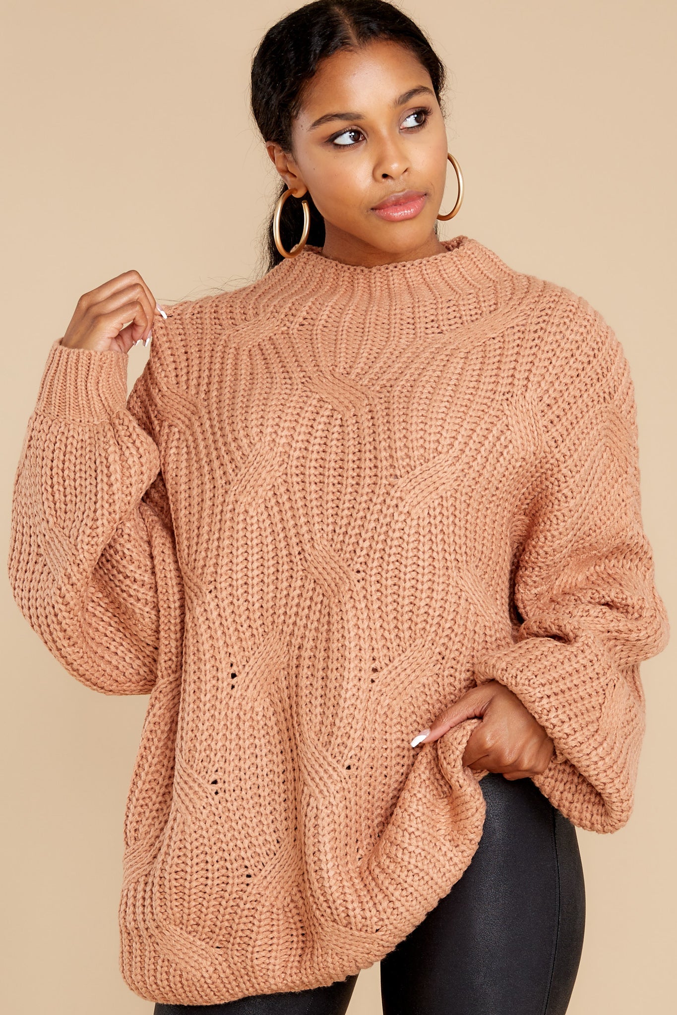 Spice It Up Light Camel Sweater