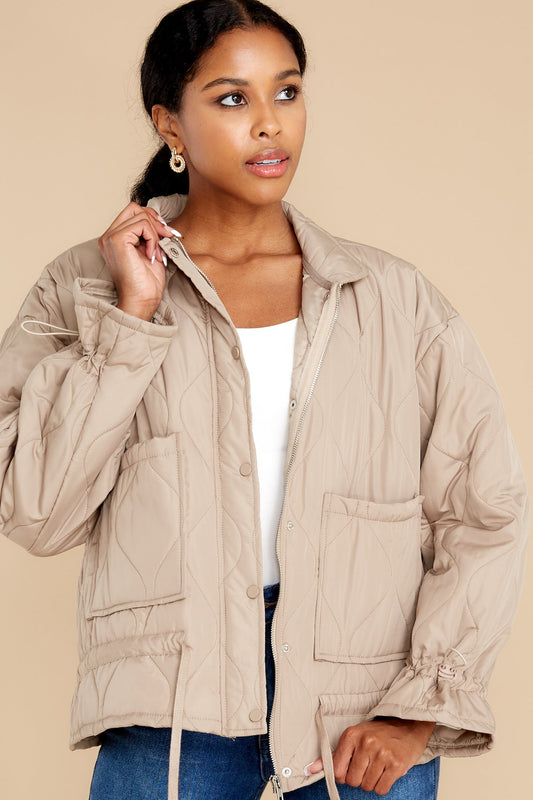 Walk With Me Taupe Jacket