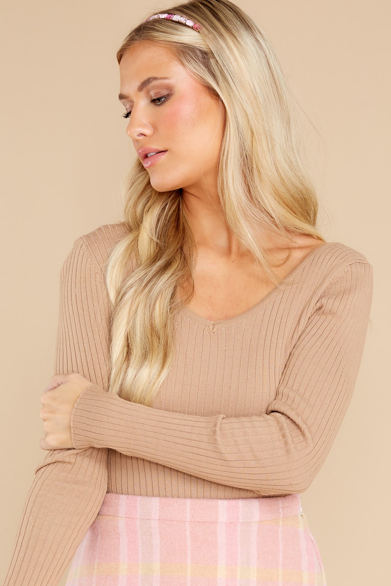 Sincerely With Love Taupe Bodysuit