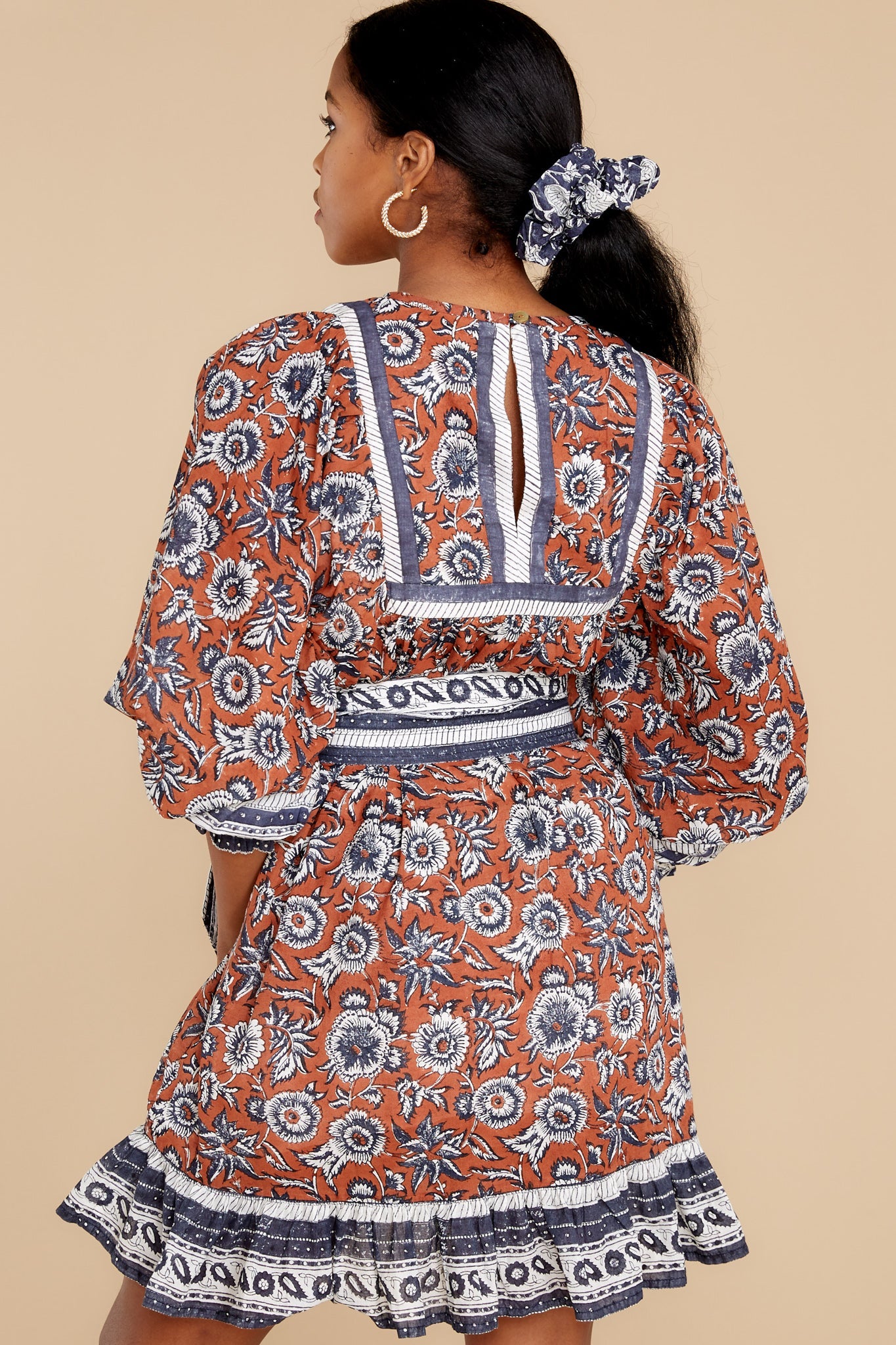Maggie Sienna Block Print Mini Dress