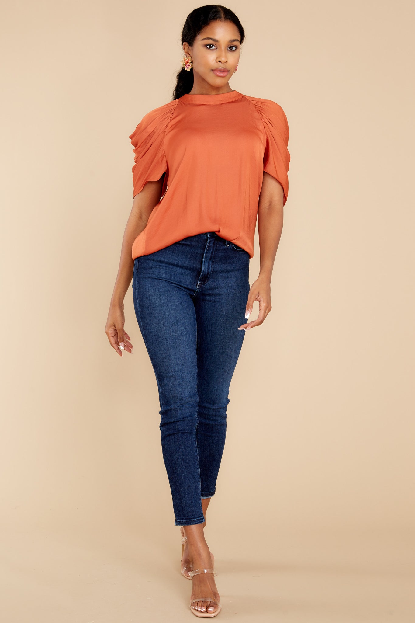 Love Bandit Rust Orange Top