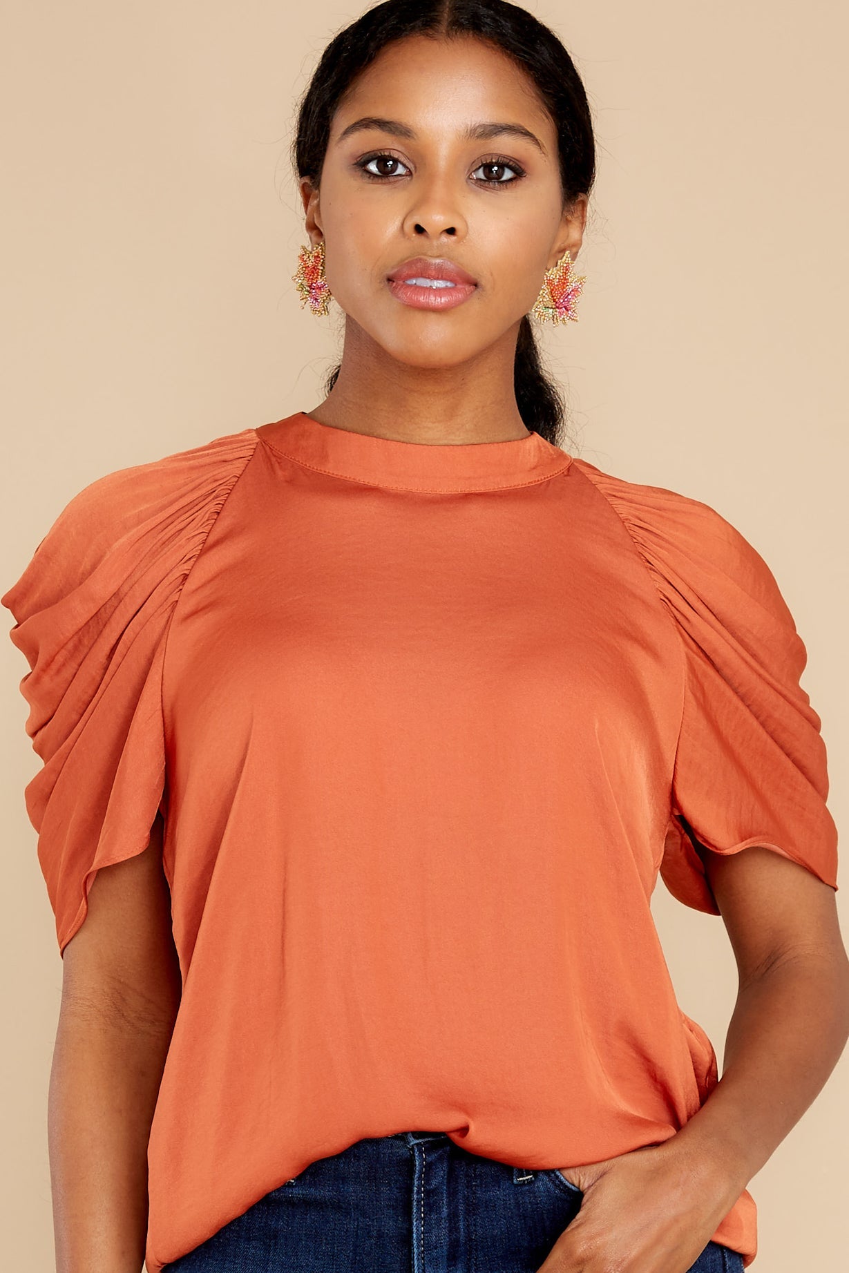 Love Bandit Rust Orange Top