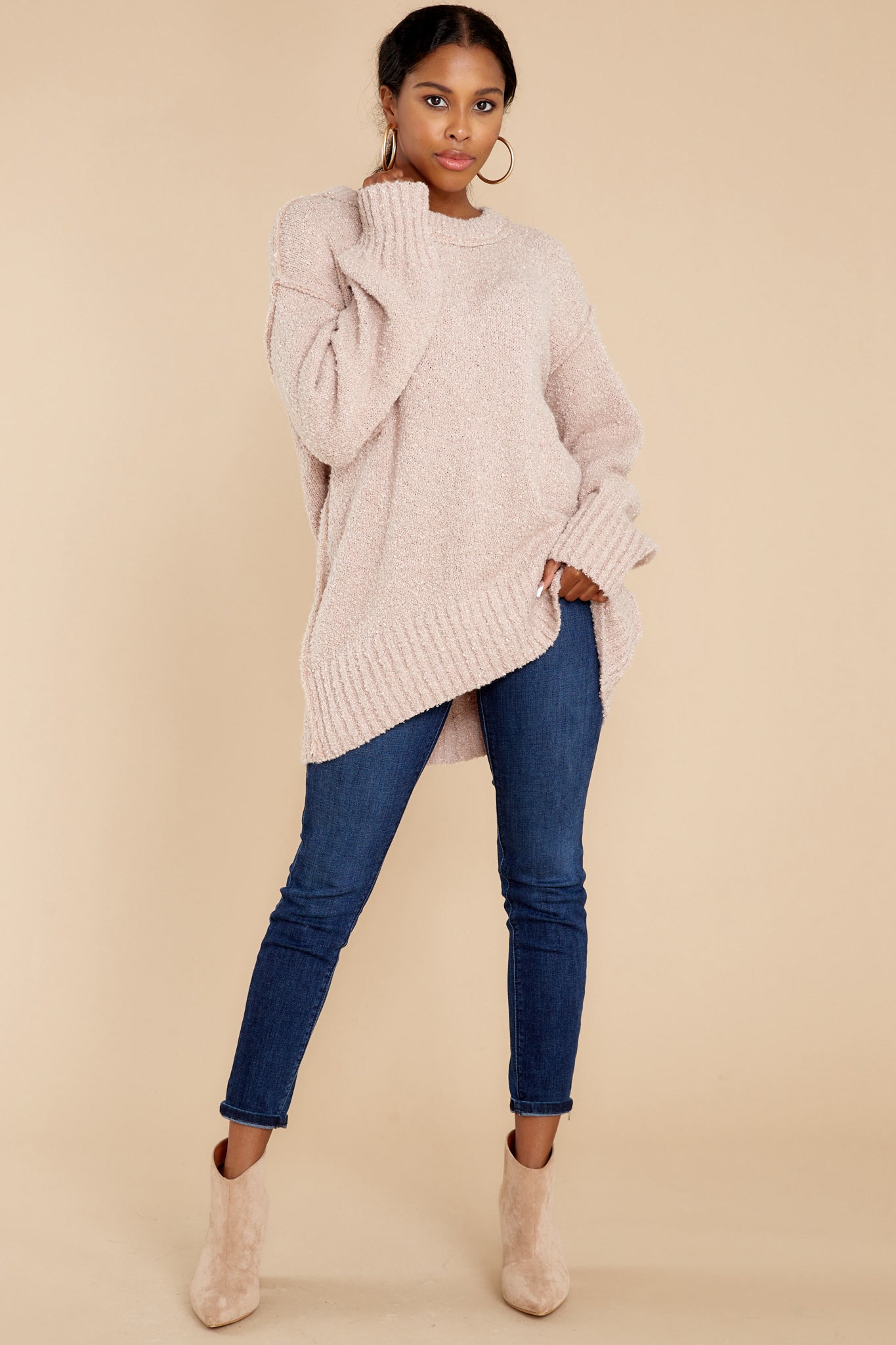 Cozy And Warm Taupe Sweater