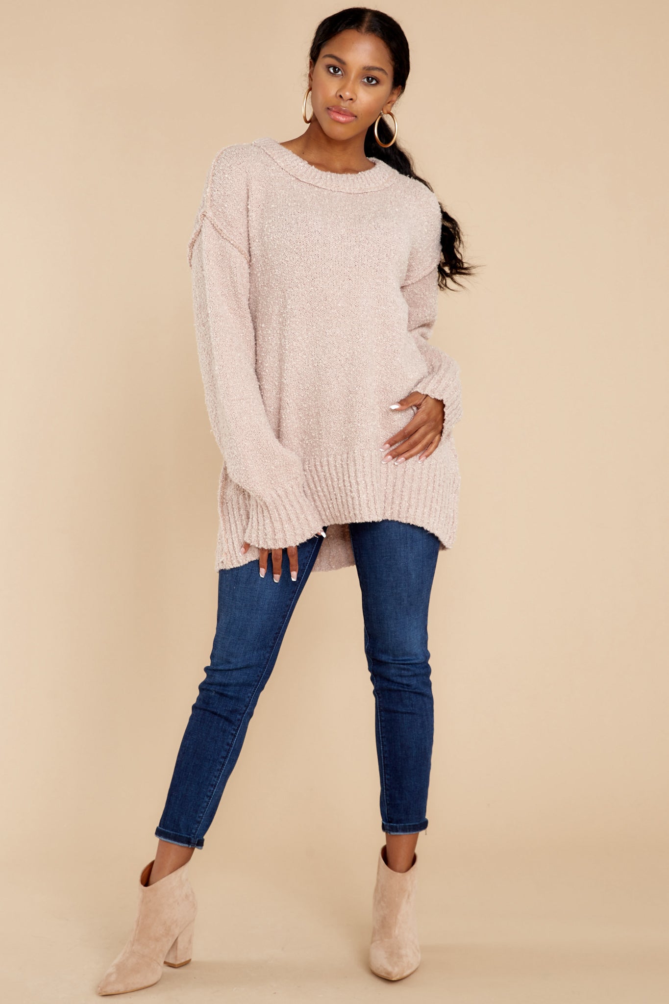 Cozy And Warm Taupe Sweater